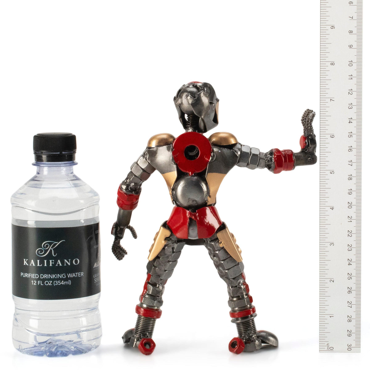 Kalifano Recycled Metal Art 7.5” Iron Man Inspired Recycled Metal Sculpture RMS-450IMR-N