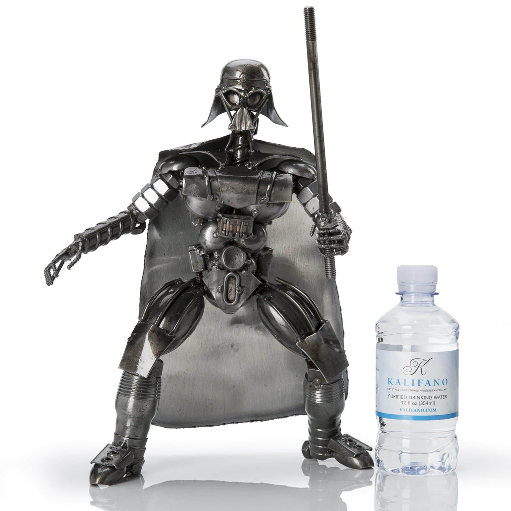 Kalifano Recycled Metal Art Darth Vader with Sword Inspired Recycled Metal Sculpture RMS-700DVA-N
