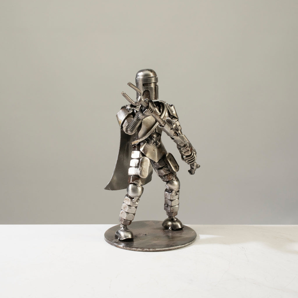 Kalifano Recycled Metal Art Mandalorian Inspired Recycled Metal Sculpture RMS-300MD-N