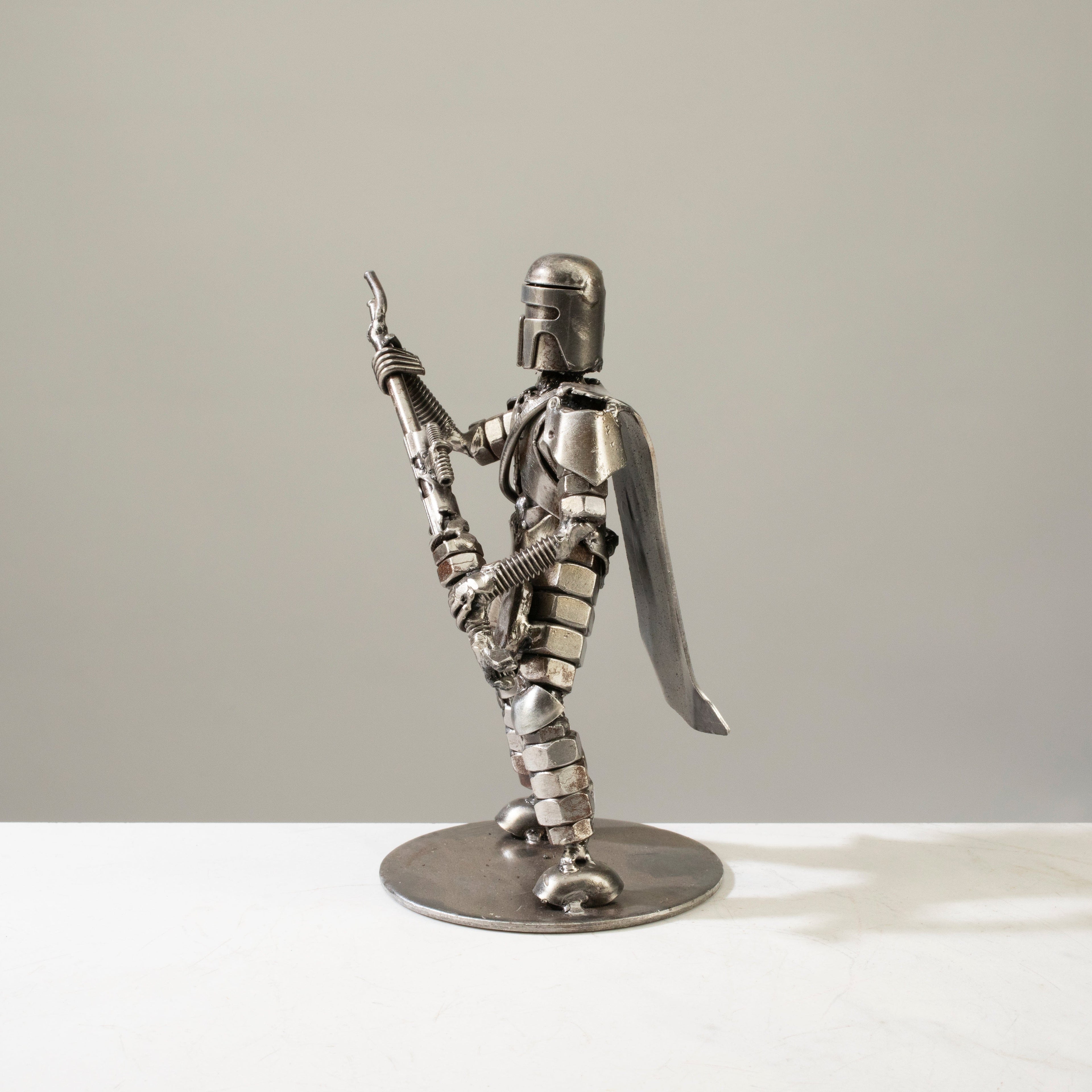 Kalifano Recycled Metal Art Mandalorian Inspired Recycled Metal Sculpture RMS-300MD-N