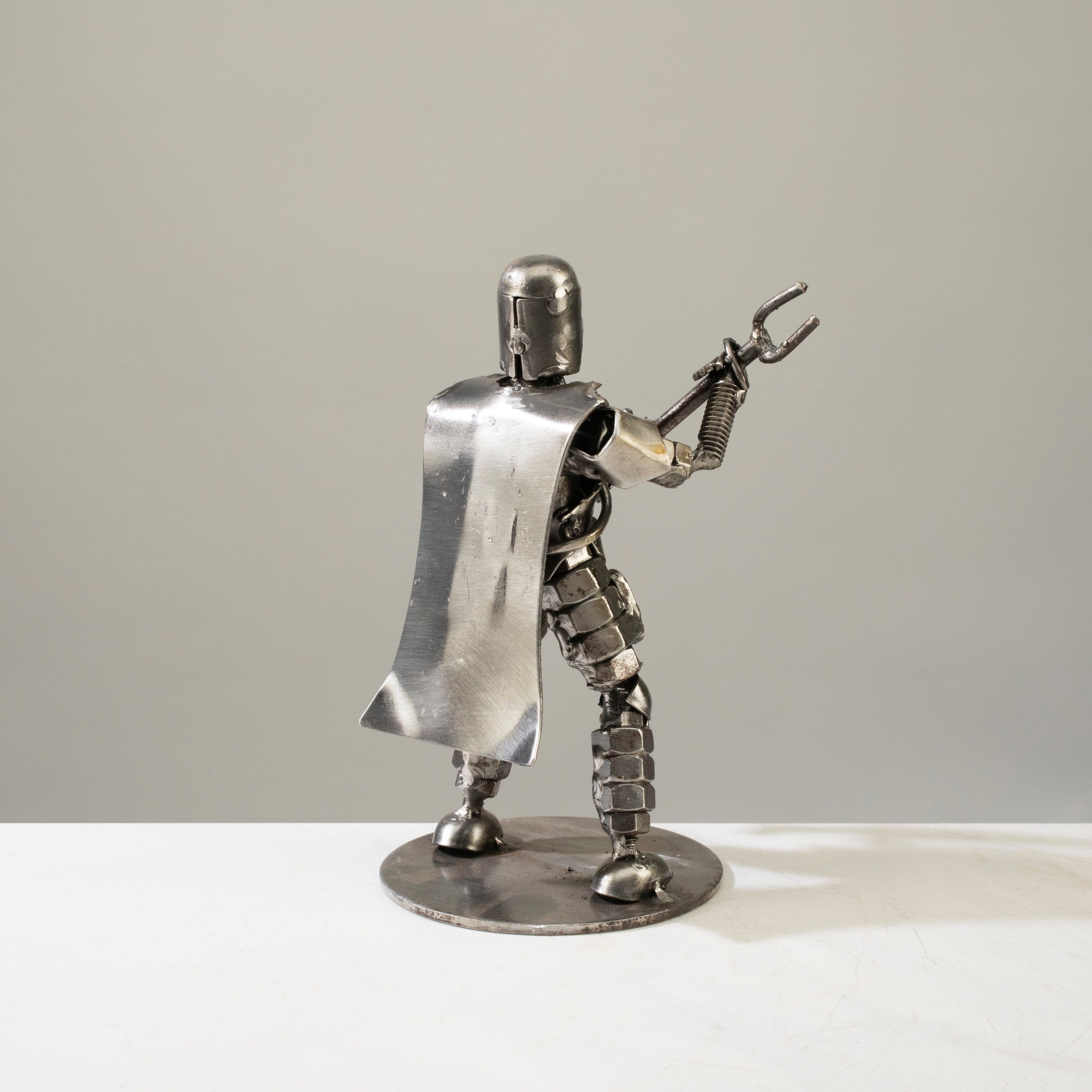 Kalifano Recycled Metal Art Mandalorian Inspired Recycled Metal Sculpture RMS-300MD-N